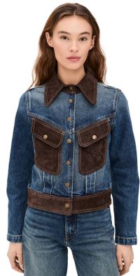 Nili Lotan Brooklyn Denim Jacket Simon Wash L