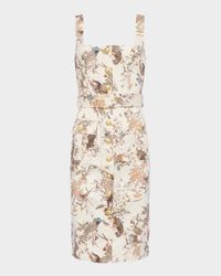 Tapestry Jungle Idy Button-Front Tank Dress