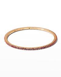 Rose Gold Stretch Pink Sapphire Tennis Bracelet