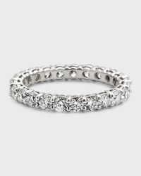 Platinum Round Diamond Eternity Ring, Size 6 3/4, 2.07tcw