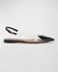 Coeur Heart Clear Slingback Ballerina Flats