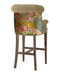 Peacock Tufted Barstool, 32.5"