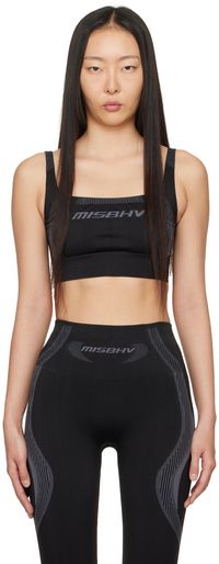 MISBHV Black Jacquard Top
