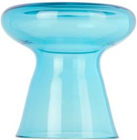 Maria Enomoto Glass SSENSE Exclusive Blue Hollow Cake Stand