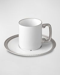 Soie Tressee Platinum-Plated Espresso Cup & Saucer