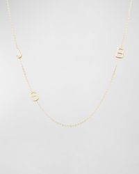 Mini 3-Letter Personalized Necklace, 14k Yellow Gold