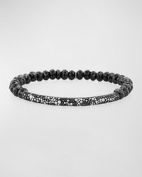 Cobblestone Black and White Diamond and Spinel Beaded Bracelet