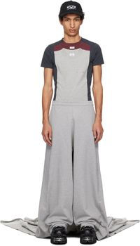 VETEMENTS Gray Runway Train Sweatpants