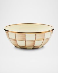 Mocha Check Everyday Bowl