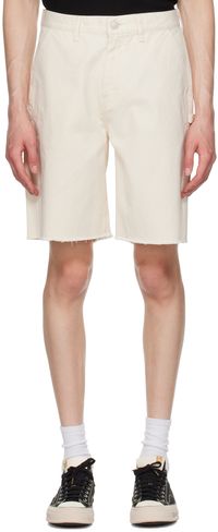 John Elliott Off-White Cut-Off Shorts