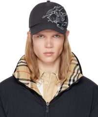 Burberry Gray EKD Cotton Baseball Cap