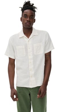 Taylor Stitch The Conrad Linen Cotton Shirt Vintage White Linen 38