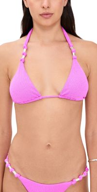ViX Paula Hermanny Firenze Paula Triangle Bikini Top Pink S
