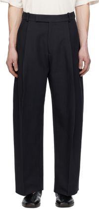 Studio Nicholson Navy Pull Trousers
