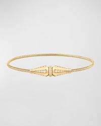 Jack de Boucheron 18K Yellow Gold Single-Wrap Diamond Bracelet