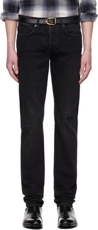 TOM FORD Black Stretch Straight Fit Denim Jeans