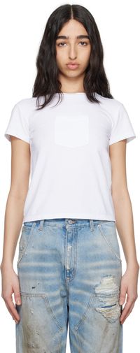 MM6 Maison Margiela White Heavy Cotton Jersey T-shirt
