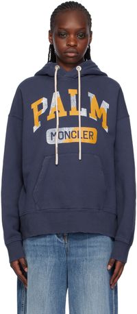 Moncler Genius Pull à capuche bleu marine - Moncler x Palm Angels