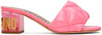 Moschino Pink Quilted Mules