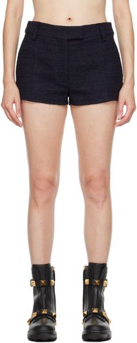 Valentino Navy Creased Shorts