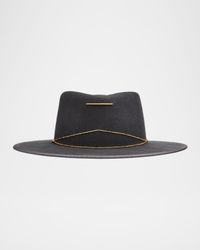 Anna Draped Chain Merino Wool Fedora