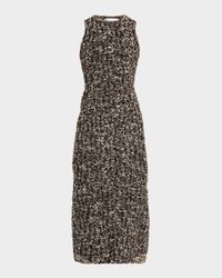 Paillette Boucle Sleeveless Tube Dress