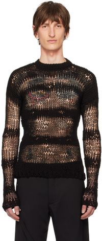 HELIOT EMIL Black Symbiotical Sweater