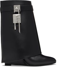 Givenchy Black Shark Lock Ankle Boots