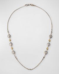 Silver and Gold Chain Necklace, 18"L