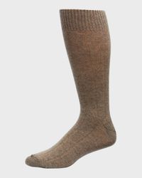 Men's Rib Cashmere Crew Socks