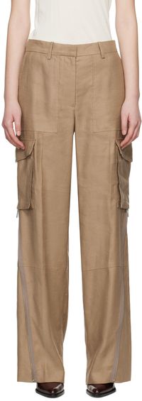 Helmut Lang Brown Cargo Carpenter Trousers