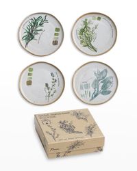 Farm To Table Herb Plates, Set of 4