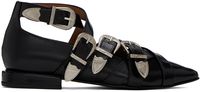 Toga Pulla Black Criss-Cross Ballerina Flats