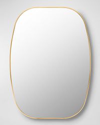 Aranya 41" Rounded Wall Mirror, Gold