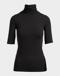 Soft Touch Half-Sleeve Turtleneck