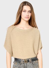 Gerard Darel - Pull droit en maille - Taille 4 - Doré