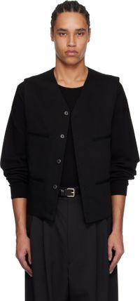 LEMAIRE Black Waistcoat Vest