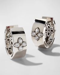 Love in Verona 18k Diamond Huggie Hoop Earrings, 15mm