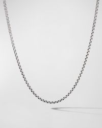 Men's Box Chain Necklace in Silver, 2.7mm, 18"L
