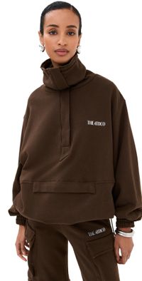 The Attico Fleece Jacket Dark Brown 42