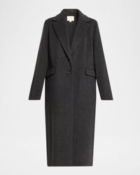 Cashmere-Wool Single-Breasted Coat