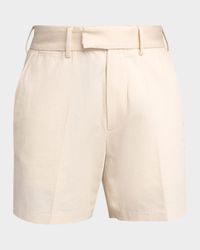 Men's Brushed Cotton Flat-Front Shorts