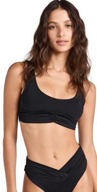 Riot Swim Pico Bikini Top Black L