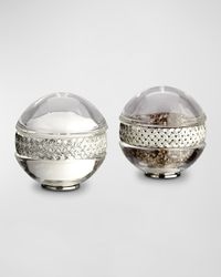 Braid Platinum-Plated Salt & Pepper Shakers, Set of 2