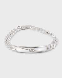 Men's Gucci Tag Bracelet, Silver