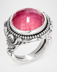 Ivy Strawberry Quartz Triplet Ring