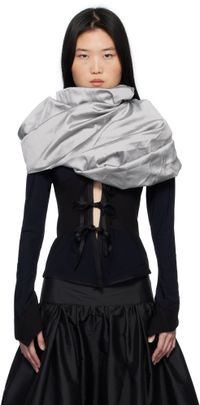 Paula Canovas Del Vas Black & Grey Puff Cardigan