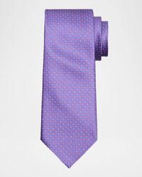 Men's Micro-Geometric Silk Tie