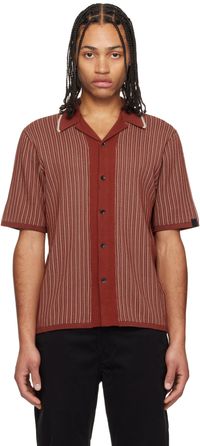 rag & bone Chemise de camp Harvey bourgogne en tricot