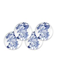 Arbor Blue Birds Canape Plates, Set of Four